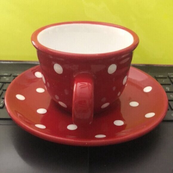 City to Cottage Tea cup and plate Polka Dotted - Picture 2 of 11